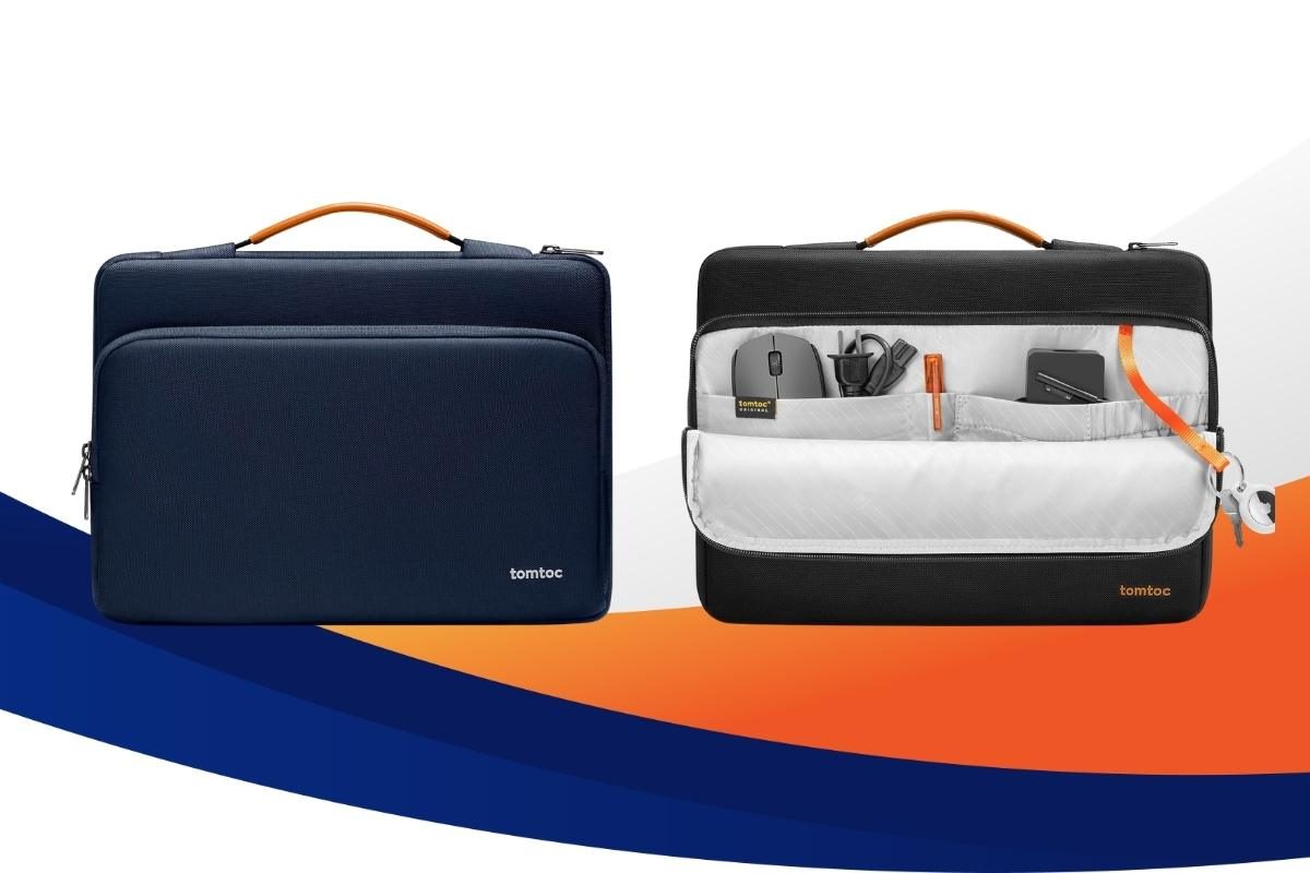 tomtoc 360 tri-compartment